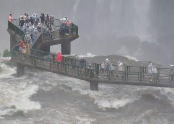 Temporal da madrugada provoca interdição de áreas no Parque Nacional do Iguaçu