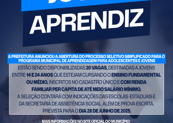 Prefeitura abre processo seletivo para jovens aprendizes em Santa Terezinha de Itaipu